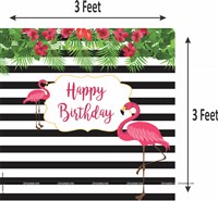 Flamingo Theme Backdrop Arch Kit (Black & Pink)