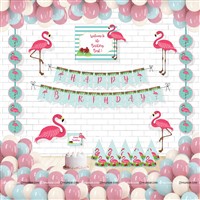 Flamingo Theme Party Hat Kit