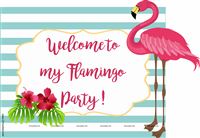 Flamingo Welcome Poster