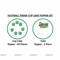 Football Cake & cup cake topper