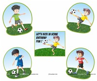 Football Theme Paper Fan kit