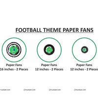 Football theme Paper Fan Decoration