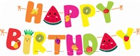 Fruits Birthday Letter Bunting