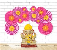 Ganesh Chaturthi Pink Décor Kit 