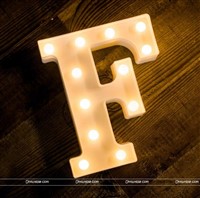 Alphabet F Marquee Light