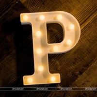 Alphabet P Marquee Light