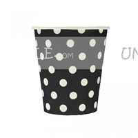 Black & White polka paper cups (Pack of 20)