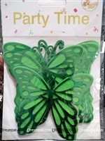 Green Butterfly Party Decor Stickers Big Size- 1 Set