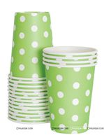 Green & White Polka Party Cups (Pack of 20)
