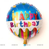 Happy Birthday Round Foil Balloon