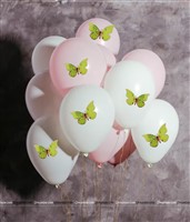 Green Butterfly Party Decor Stickers- 1 Set