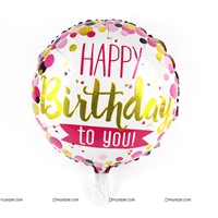 Roundshaped Happy Birthday Foil Balloon