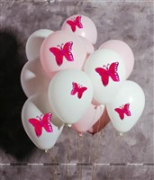 Purple and Red Butterfly Party Decor Stickers- 1 Set