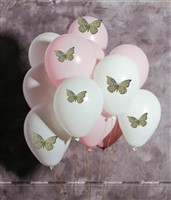 White Butterfly Party Decor Stickers- 1 Set