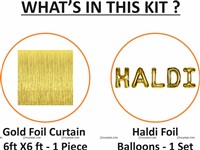 Haldi Foil Balloon Curtain Kit