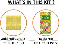 Haldi Foil Kit Indian Motif Backdrop
