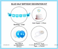 Blue Half Birthday Arch Kit (Pack of 52 pcs)