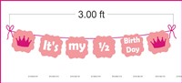Pink Half Birthday Foil Kit (Pack of 54 pcs)