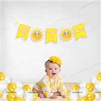 Sunshine Half Birthday Balloon Banner Kit for Six Month Babies