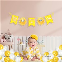 Sunshine Half Birthday Balloon Banner Kit for Six Month Babies