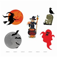 Halloween Theme Poster Pack of 5