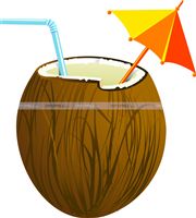 Coconut drink poster