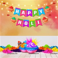 Happy Holi Colourful Banner