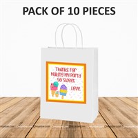 Ice Cream Theme Stickered Gift Bags