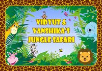 Jungle Birthday Supplies theme Backdrop