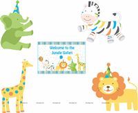 Jungle Safari Birthday theme Posters pack