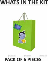 Krishna Theme Gift Bags - Green 