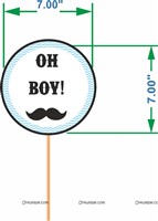 Little Man Birthday | Boss Baby | Mustache theme Photo Booth Props