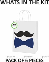Dark Blue with Bow Tie Gift Bags