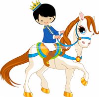 Cute Prince on horse