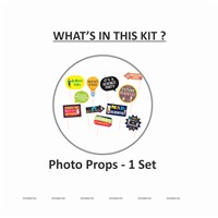 Scienctist Theme Party Photo Booth Props Kit, Pack of 11