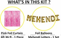 Mehendi Gold Foil Balloon Curtain Kit 
