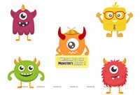 Monster Theme Poster Pack of 5