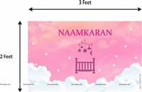 Naamkaran Backdrop Pink (3feet X 2feet)