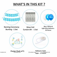 Baby Boy Naming Ceremony Foil Kit ( Pack of 58 pcs)