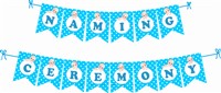Naming Ceremony Bunting (Blue)