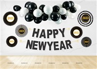 New Year Party Paper Fan Decoration Kit