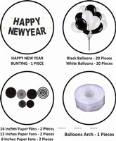 New Year Party Paper Fan Decoration Kit