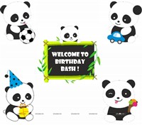 Panda theme Paper Fan Party Kit