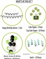 Panda  Theme Swirls and Toppers Kit