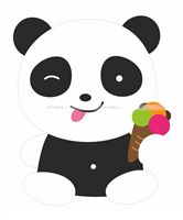 Panda with candy poster