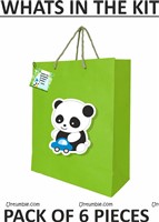 Panda theme gift bag with tag 