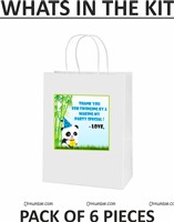 Panda theme Stickered gift bags