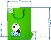 Panda theme gift bag with tag 