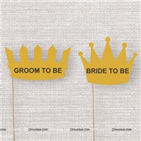 Groom to be & Bride to be photo props