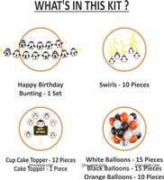 Penquin Theme Swirls Cup Cake Toppers Kit